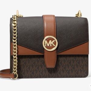 NWT Michael Kors Greenwich Small Color-Block Signature Logo Crossbody Bag